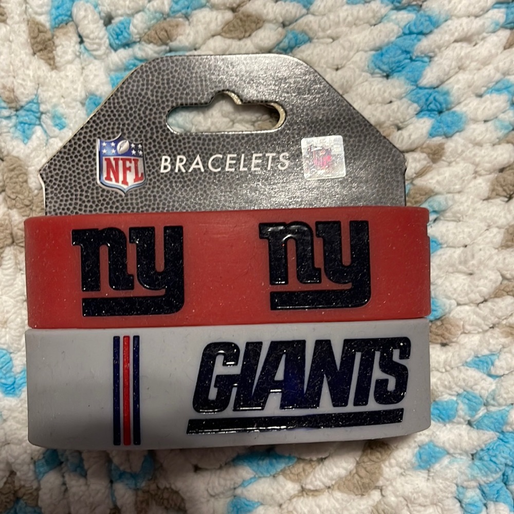 NFL NY giants rubber bracelets